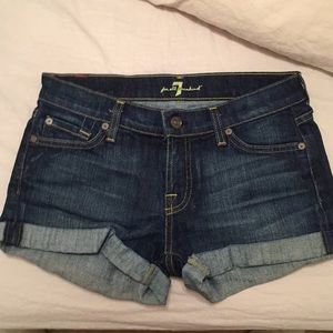 7 For all Mankind denim cuff shorts-barely used!